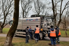 Сanal washing machine with equipment for pumping and flushing pipelines. Pskov